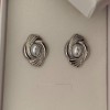 Silver Pearl Swirl Earrings 023