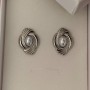 Silver Pearl Swirl Earrings 023