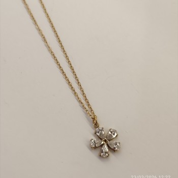 Κολιε Flower Zircon 0023