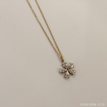 Κολιε Flower Zircon 0023