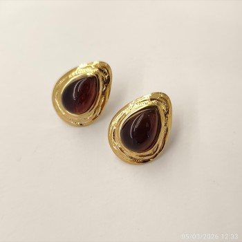 Golden Drop Stone Earrings 20