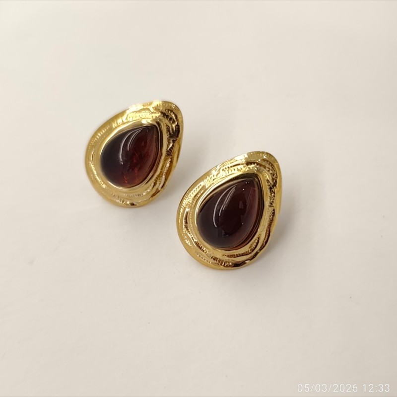Golden Drop Stone Earrings 20