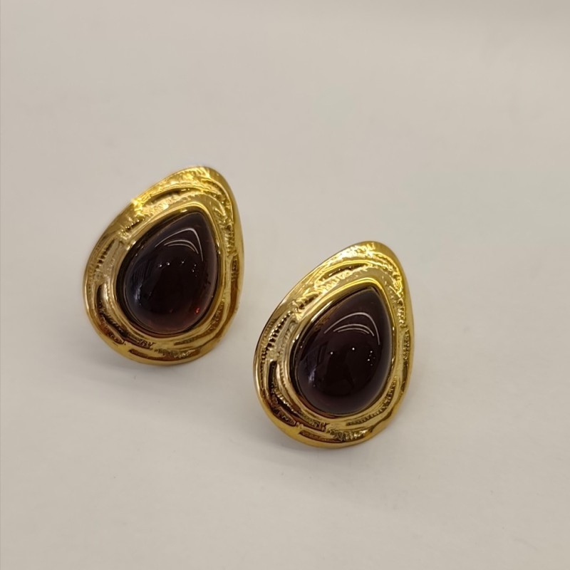 Golden Drop Stone Earrings 20